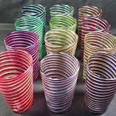 Set of 12 Signed Murano Water Glasses in assorted colors